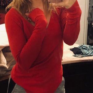 Victoria secret long sleeve red shirt